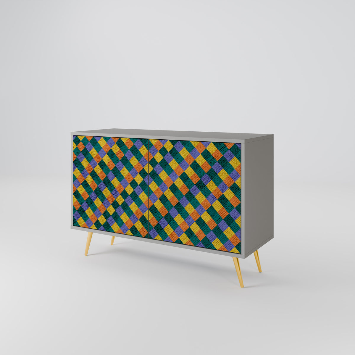 PAINTED SQUARES MIX 2-türiges Sideboard