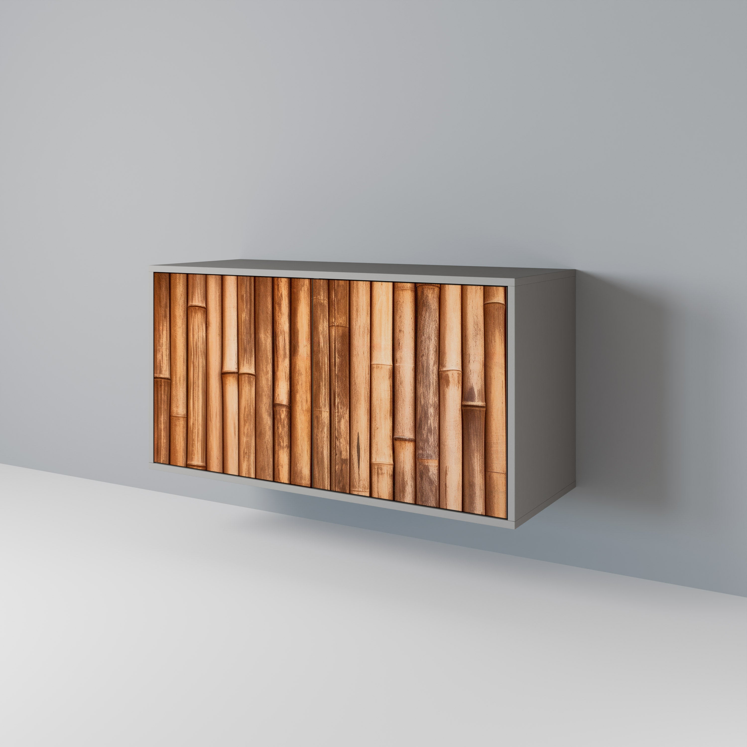 NATURAL WOOD Sideboard mit 2 Türen in Grau