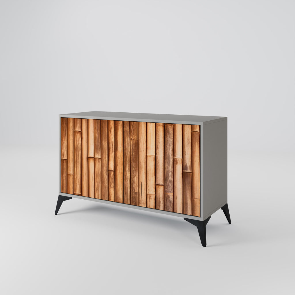 NATURAL WOOD Sideboard mit 2 Türen in Grau