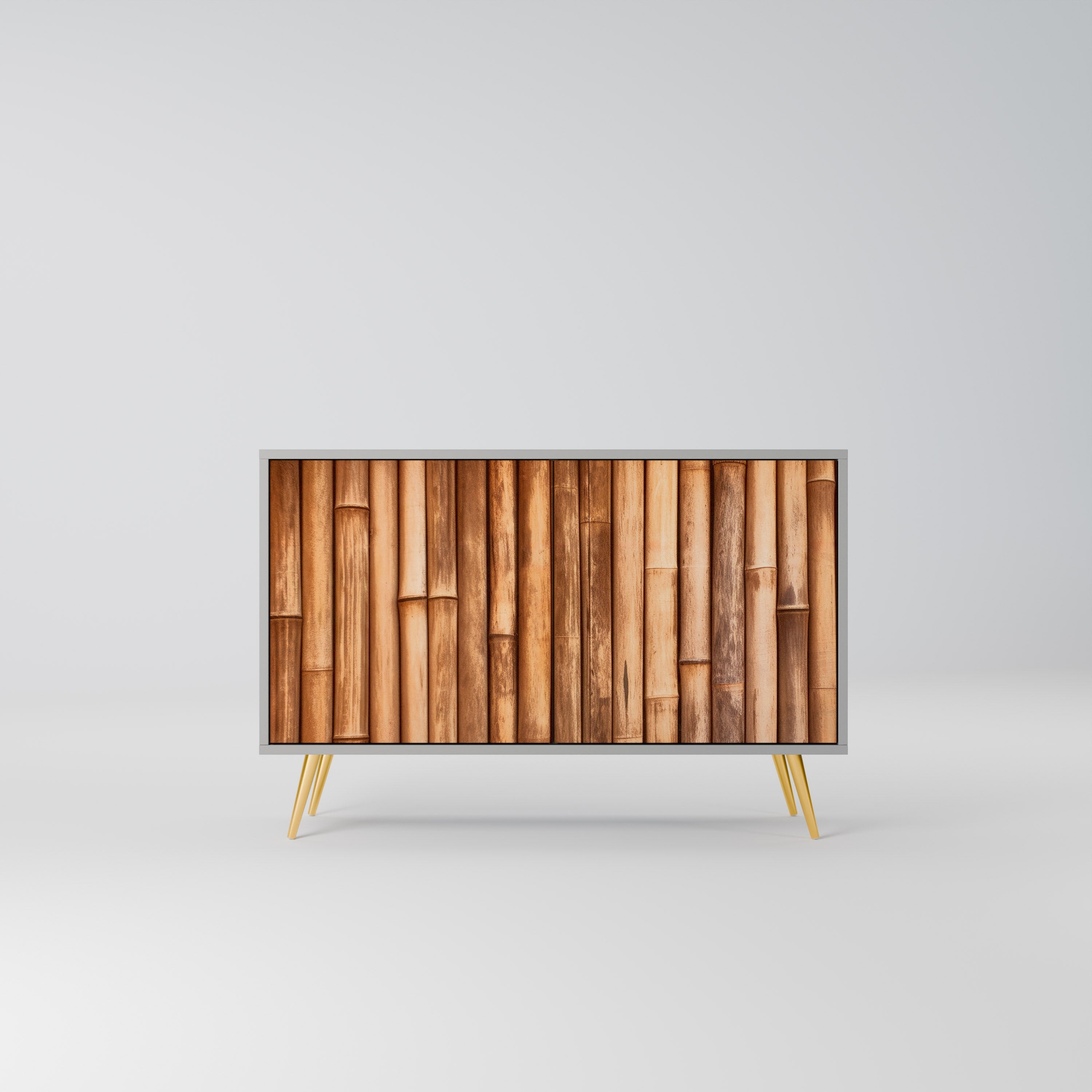 NATURAL WOOD Sideboard mit 2 Türen in Grau
