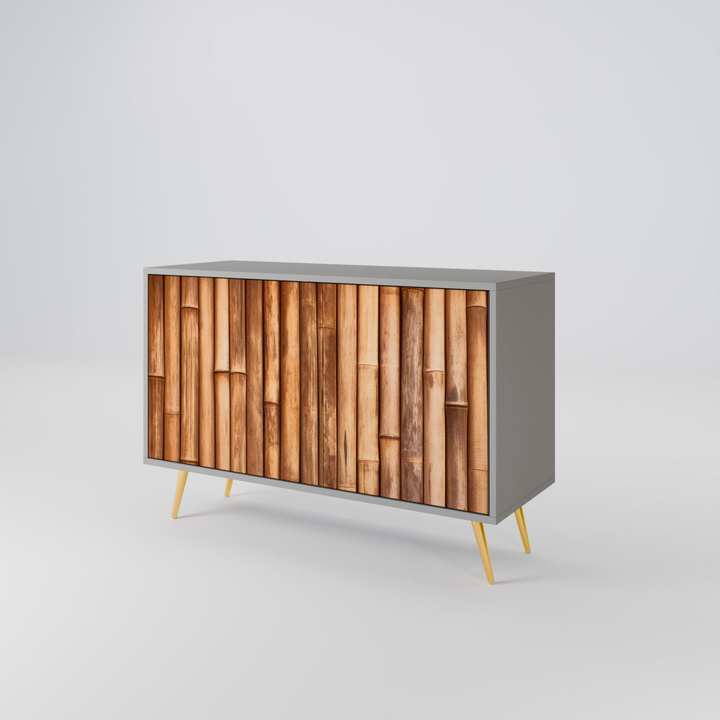 NATURAL WOOD Sideboard mit 2 Türen in Grau