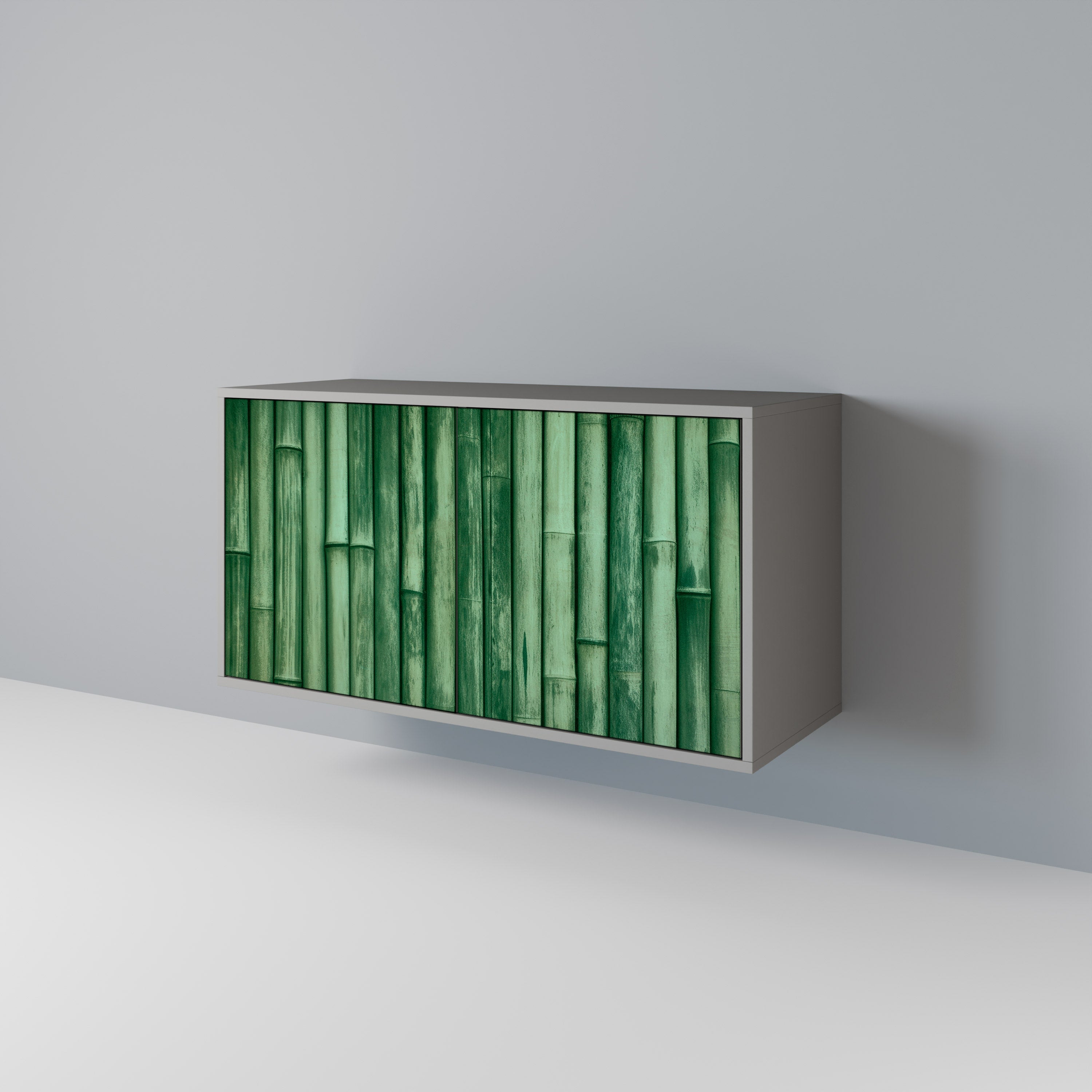 NATURAL GREEN Sideboard mit 2 Türen in Grau