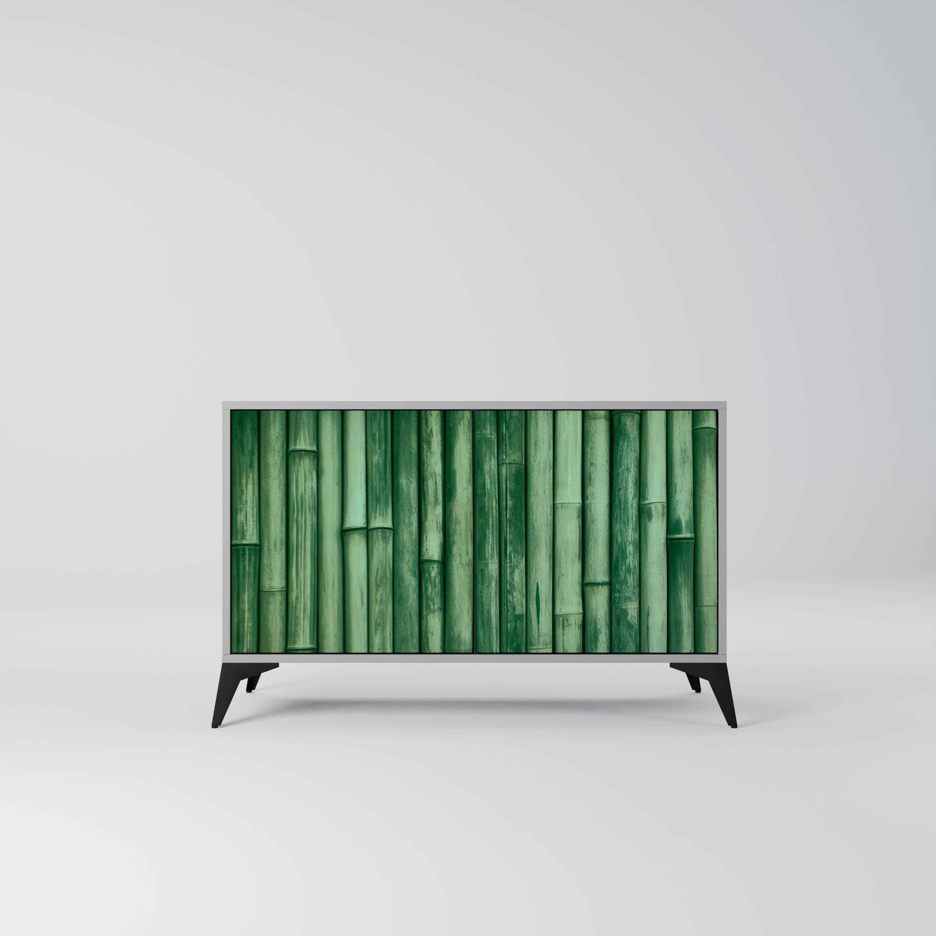 NATURAL GREEN Sideboard mit 2 Türen in Grau