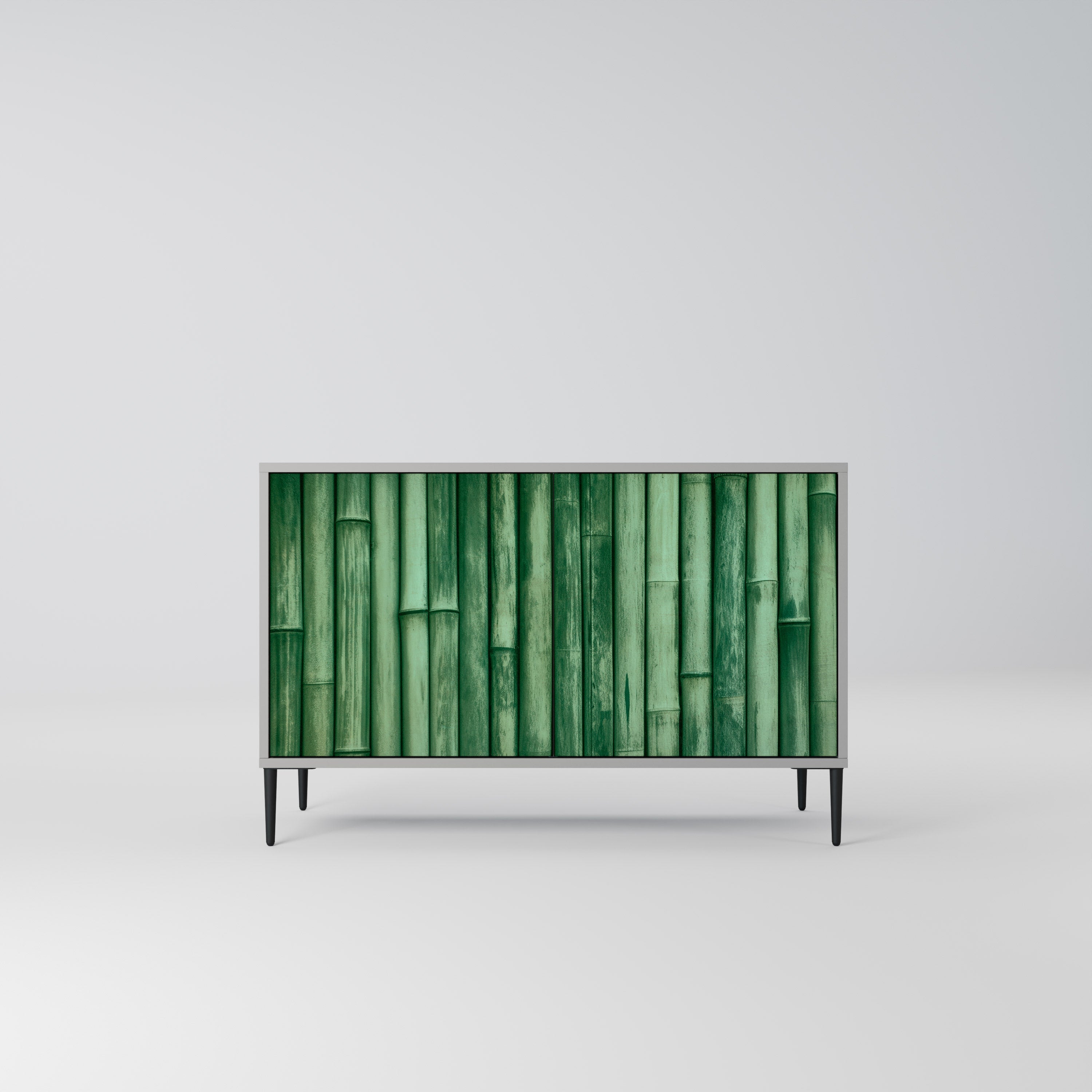 NATURAL GREEN Sideboard mit 2 Türen in Grau