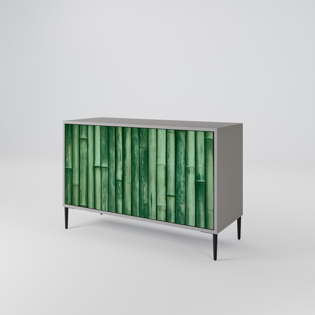 NATURAL GREEN Sideboard mit 2 Türen in Grau