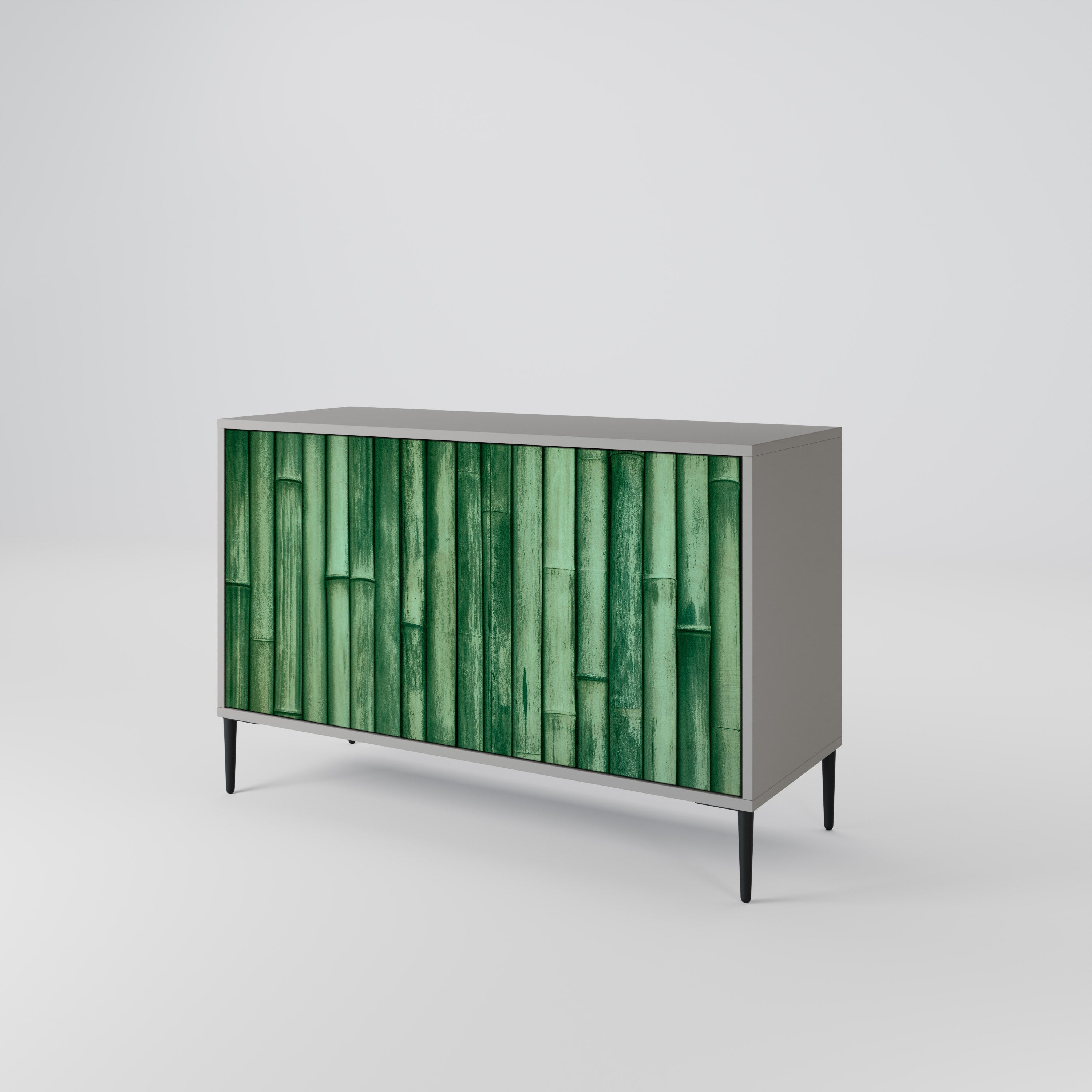 NATURAL GREEN Sideboard mit 2 Türen in Grau