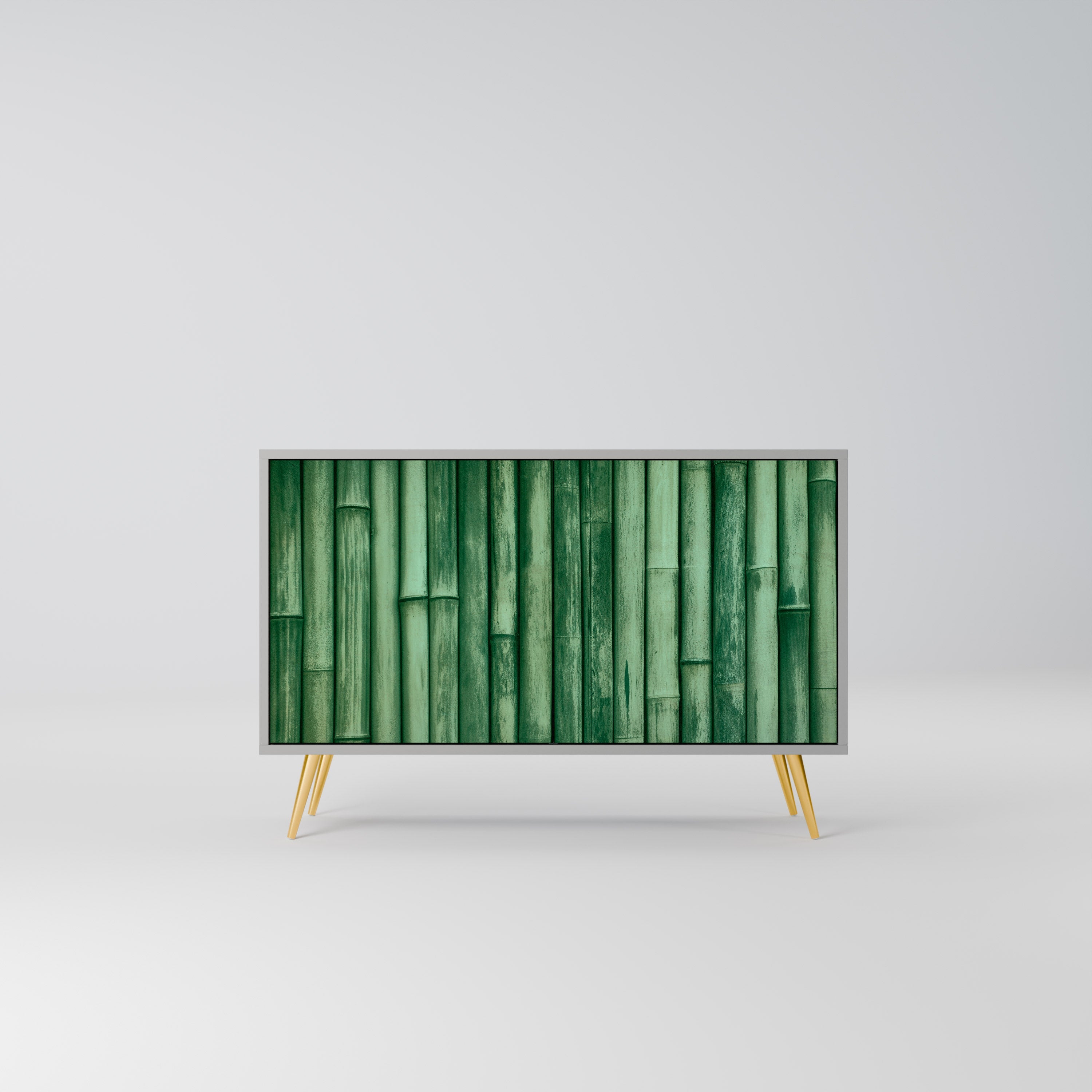 NATURAL GREEN Sideboard mit 2 Türen in Grau