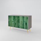 NATURAL GREEN Sideboard mit 2 Türen in Grau