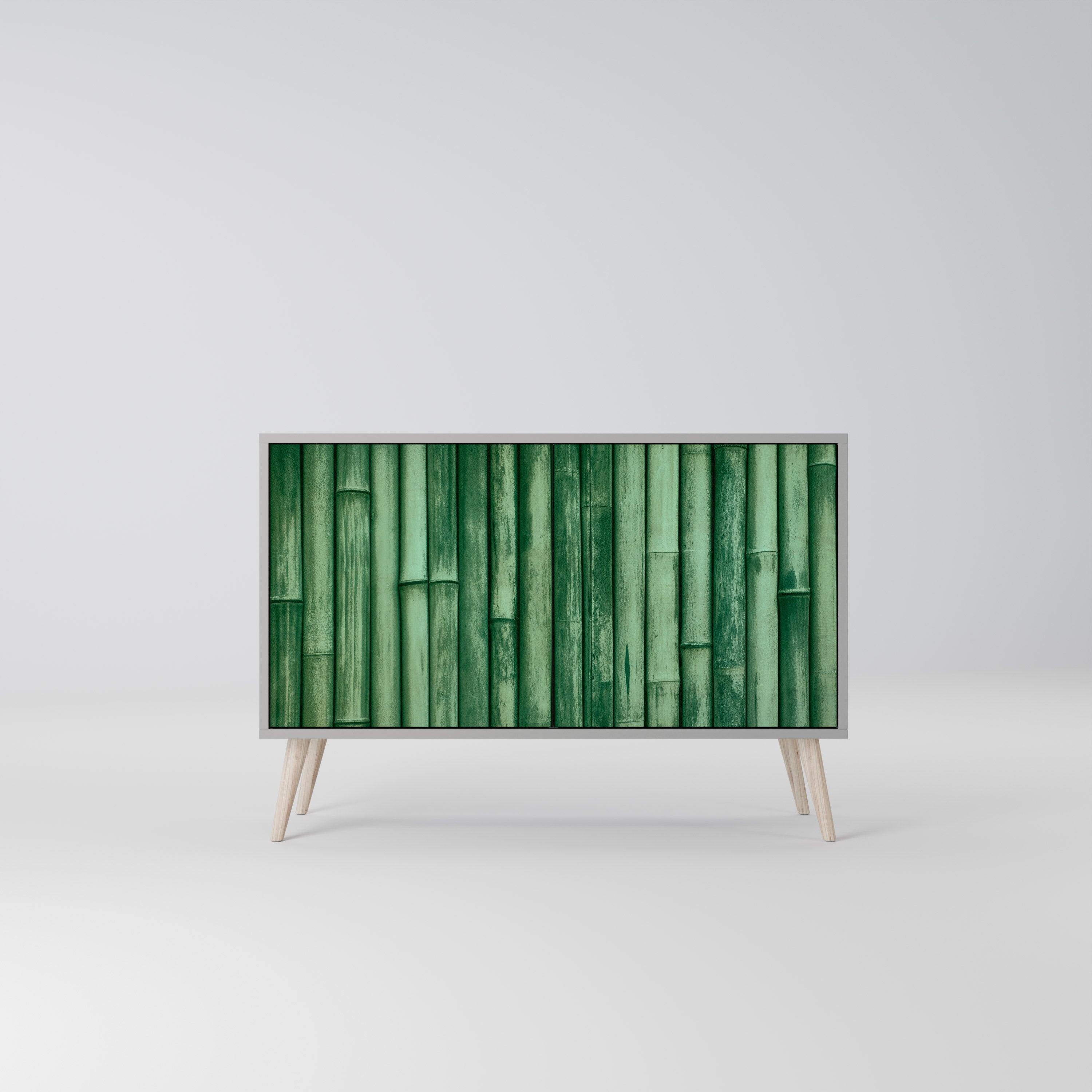 NATURAL GREEN Sideboard mit 2 Türen in Grau