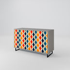 COLORFUL NOSTALGIA Sideboard mit 2 Türen in Grau