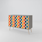 COLORFUL NOSTALGIA Sideboard mit 2 Türen in Grau