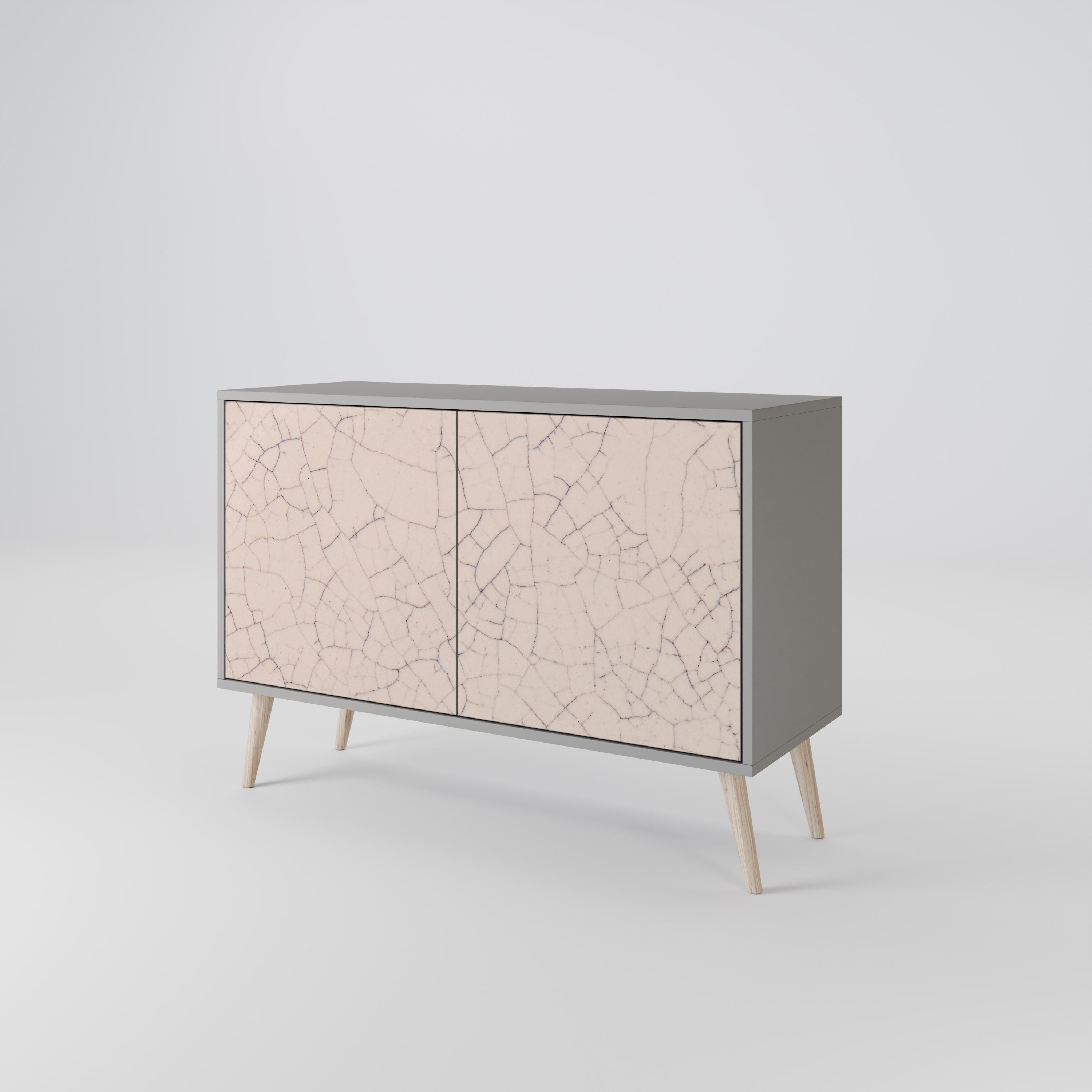 CERAMIC TEXTURE Sideboard mit 2 Türen in Grau