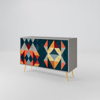 CRACKED ILLUSION Sideboard mit 2 Türen in Grau