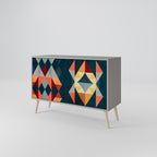 CRACKED ILLUSION Sideboard mit 2 Türen in Grau