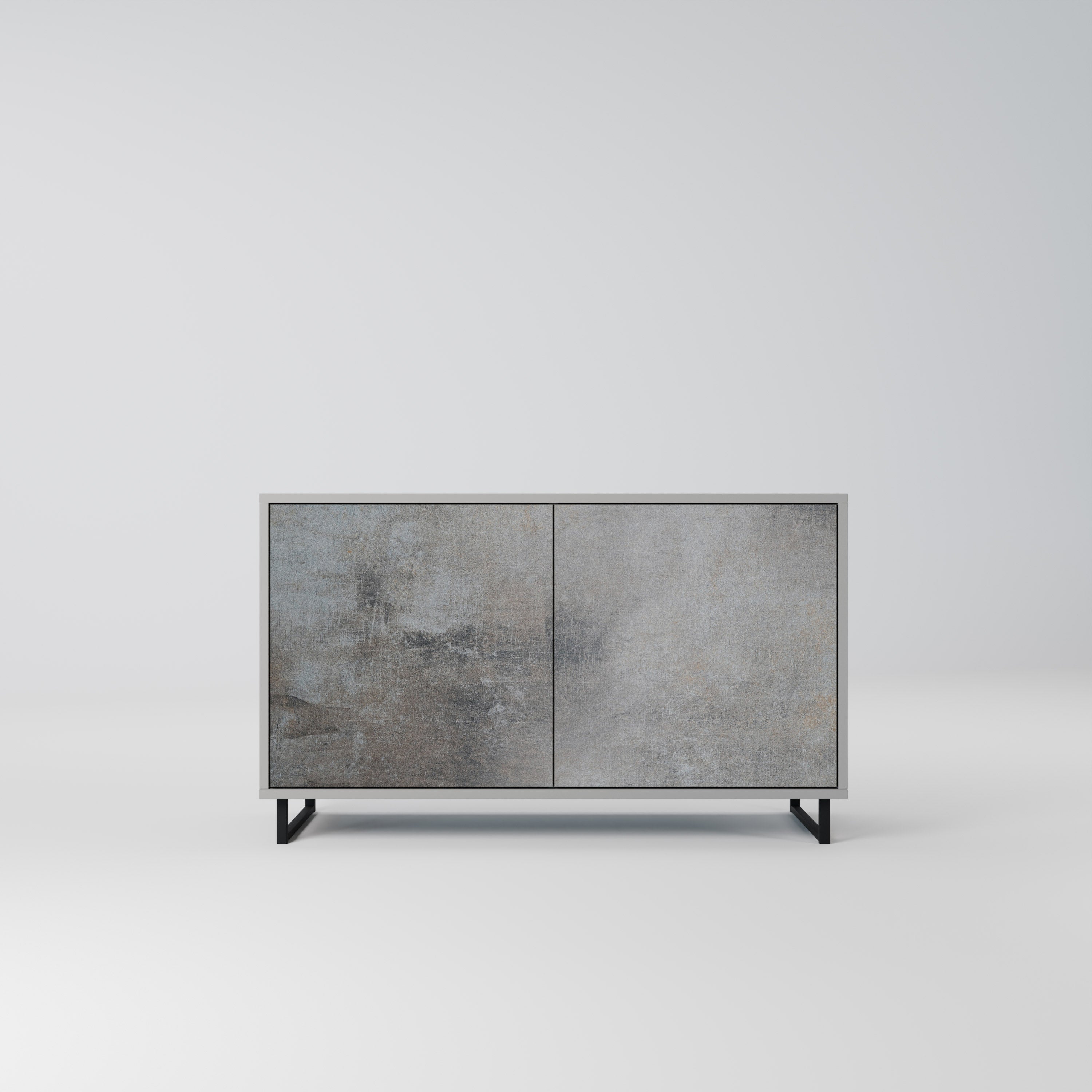 CONCRETE WALL Sideboard mit 2 Türen in Grau