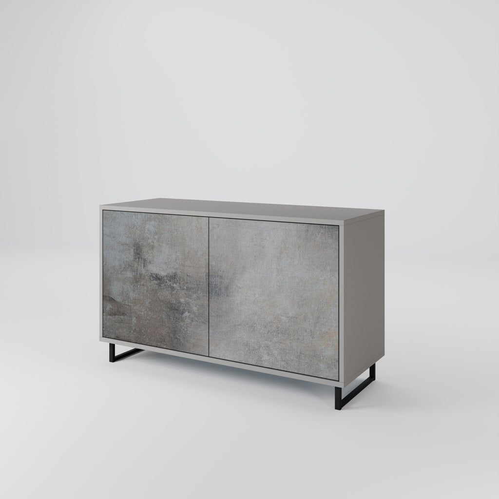 CONCRETE WALL Sideboard mit 2 Türen in Grau