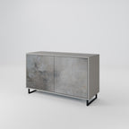 CONCRETE WALL Sideboard mit 2 Türen in Grau