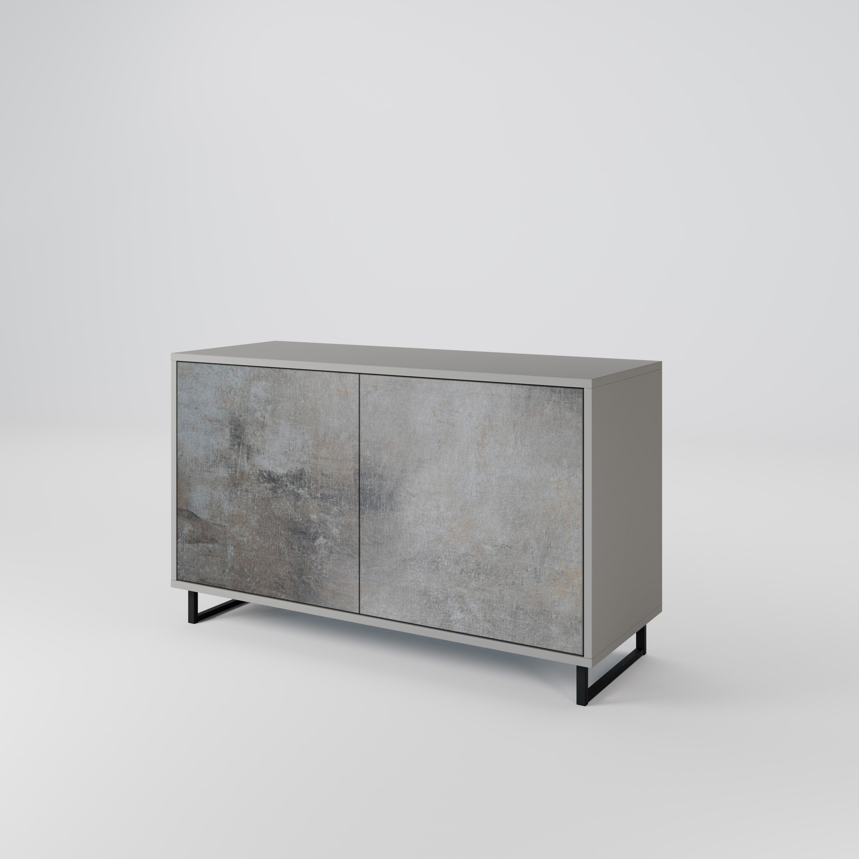 CONCRETE WALL Sideboard mit 2 Türen in Grau
