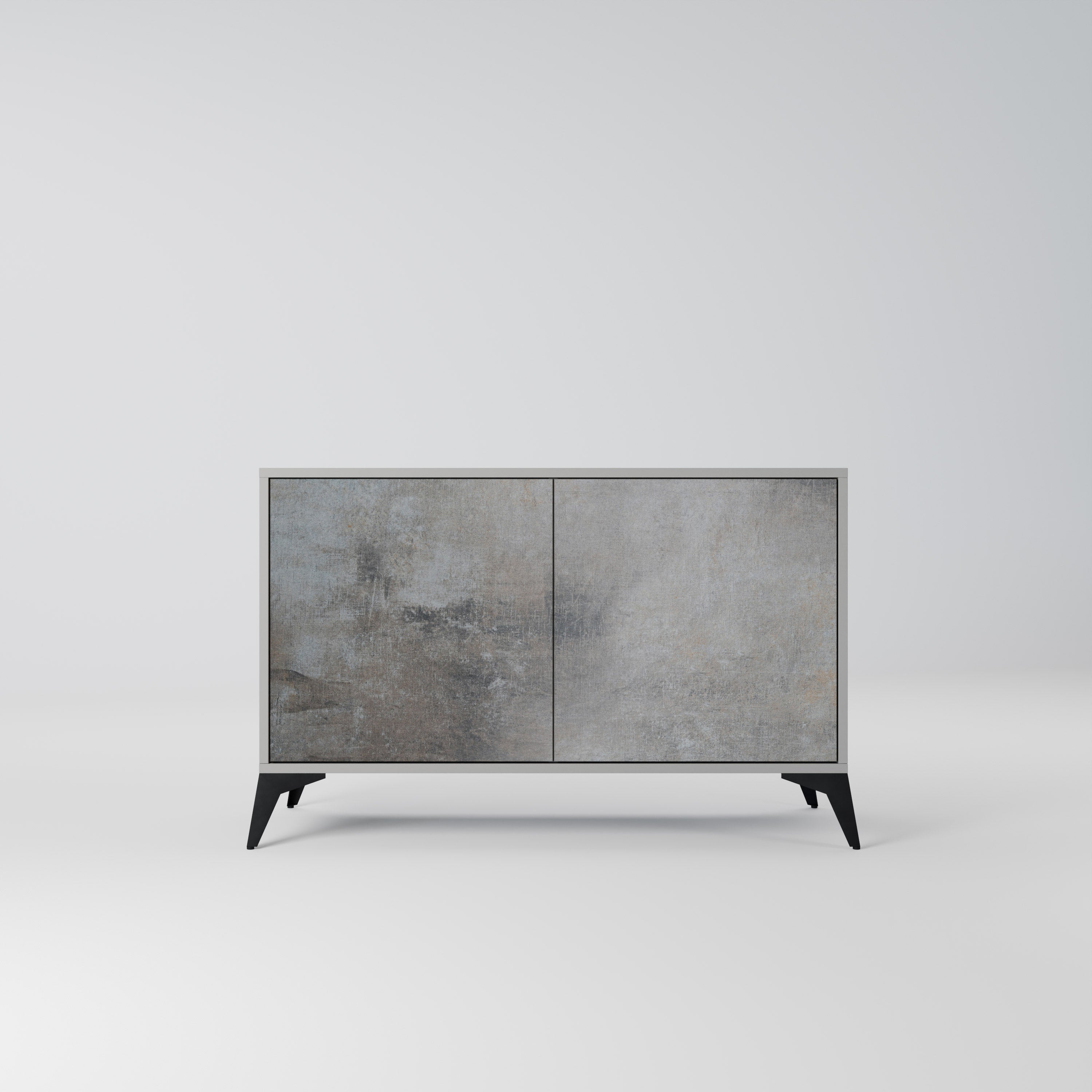 CONCRETE WALL Sideboard mit 2 Türen in Grau