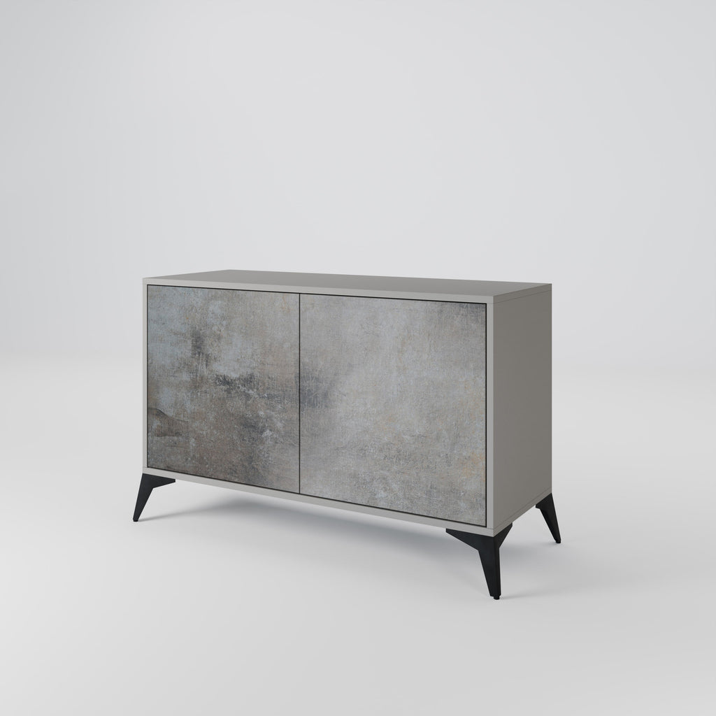 CONCRETE WALL Sideboard mit 2 Türen in Grau