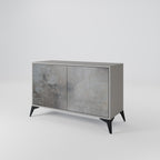 CONCRETE WALL Sideboard mit 2 Türen in Grau