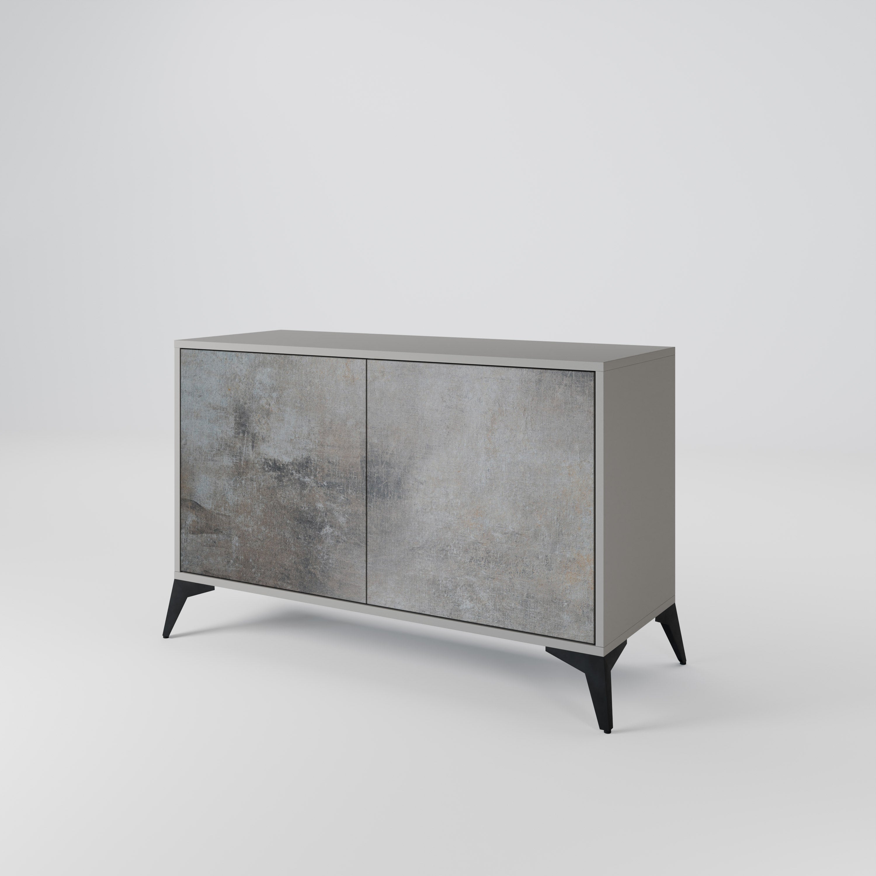 CONCRETE WALL Sideboard mit 2 Türen in Grau