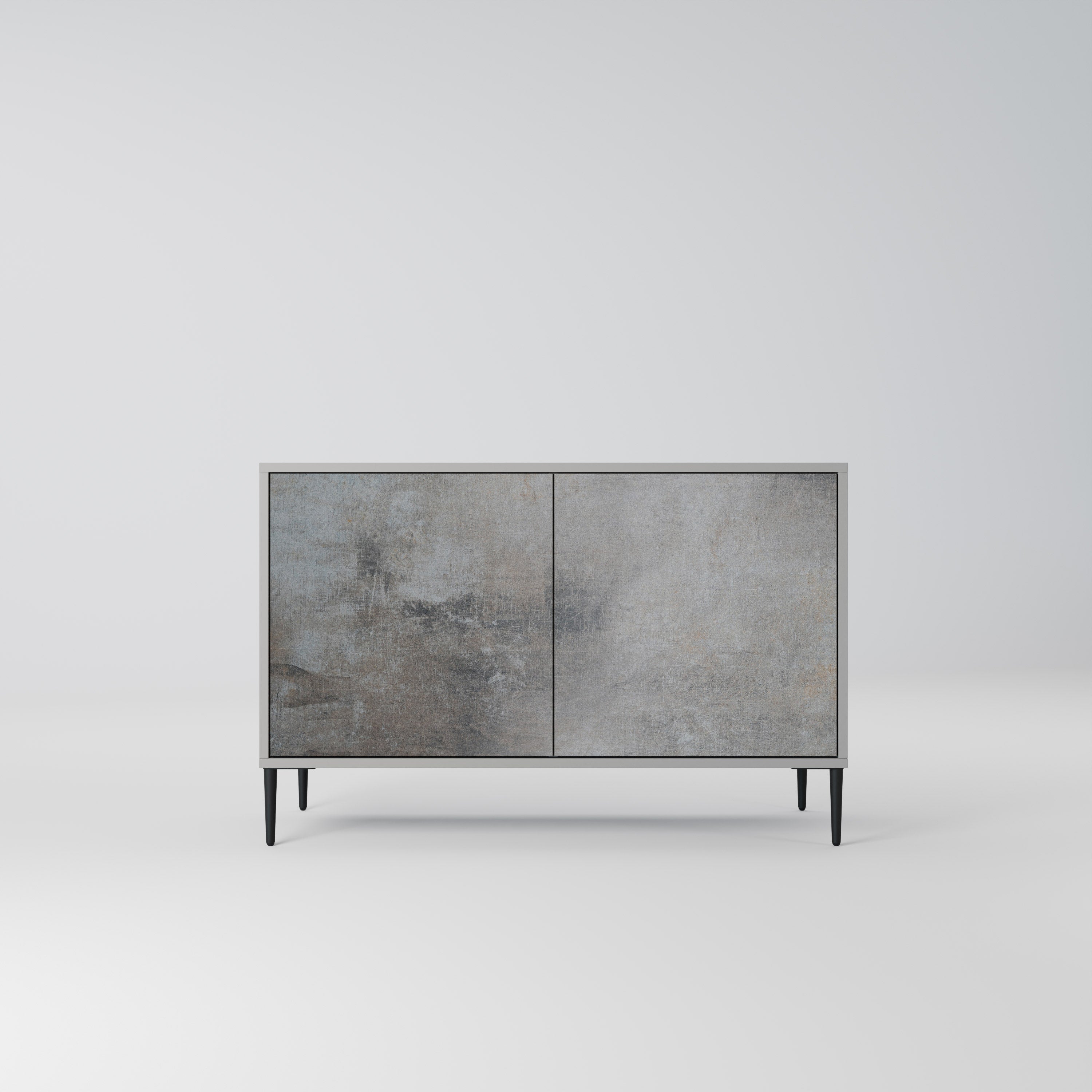 CONCRETE WALL Sideboard mit 2 Türen in Grau