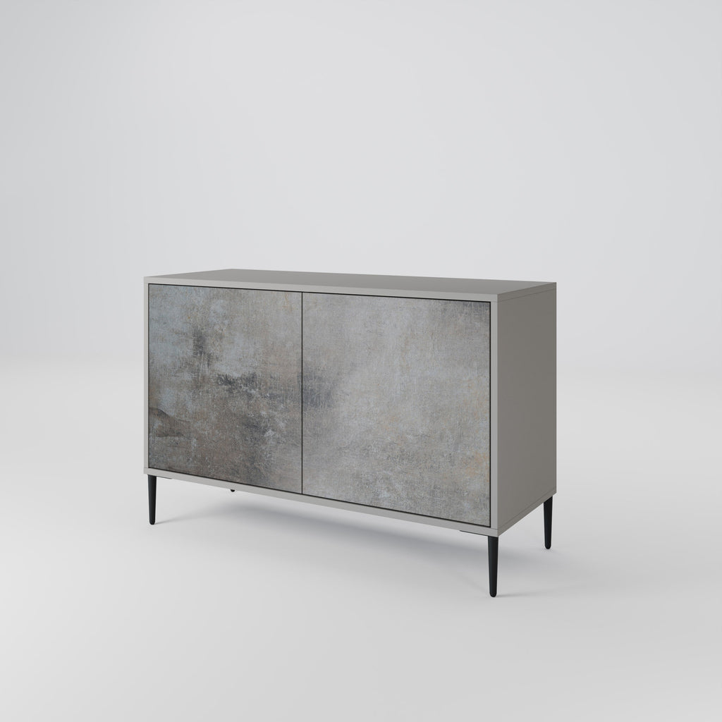 CONCRETE WALL Sideboard mit 2 Türen in Grau