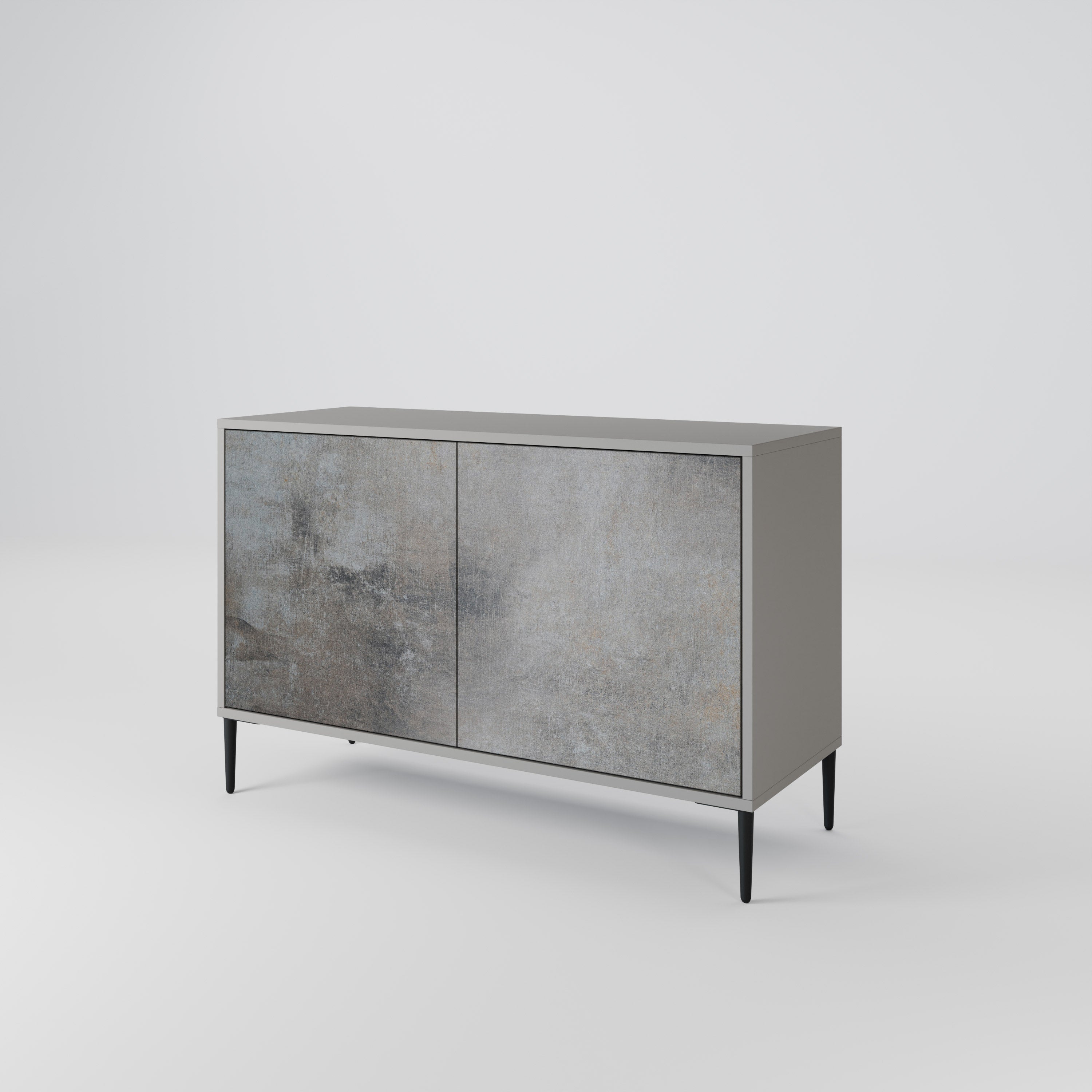 CONCRETE WALL Sideboard mit 2 Türen in Grau