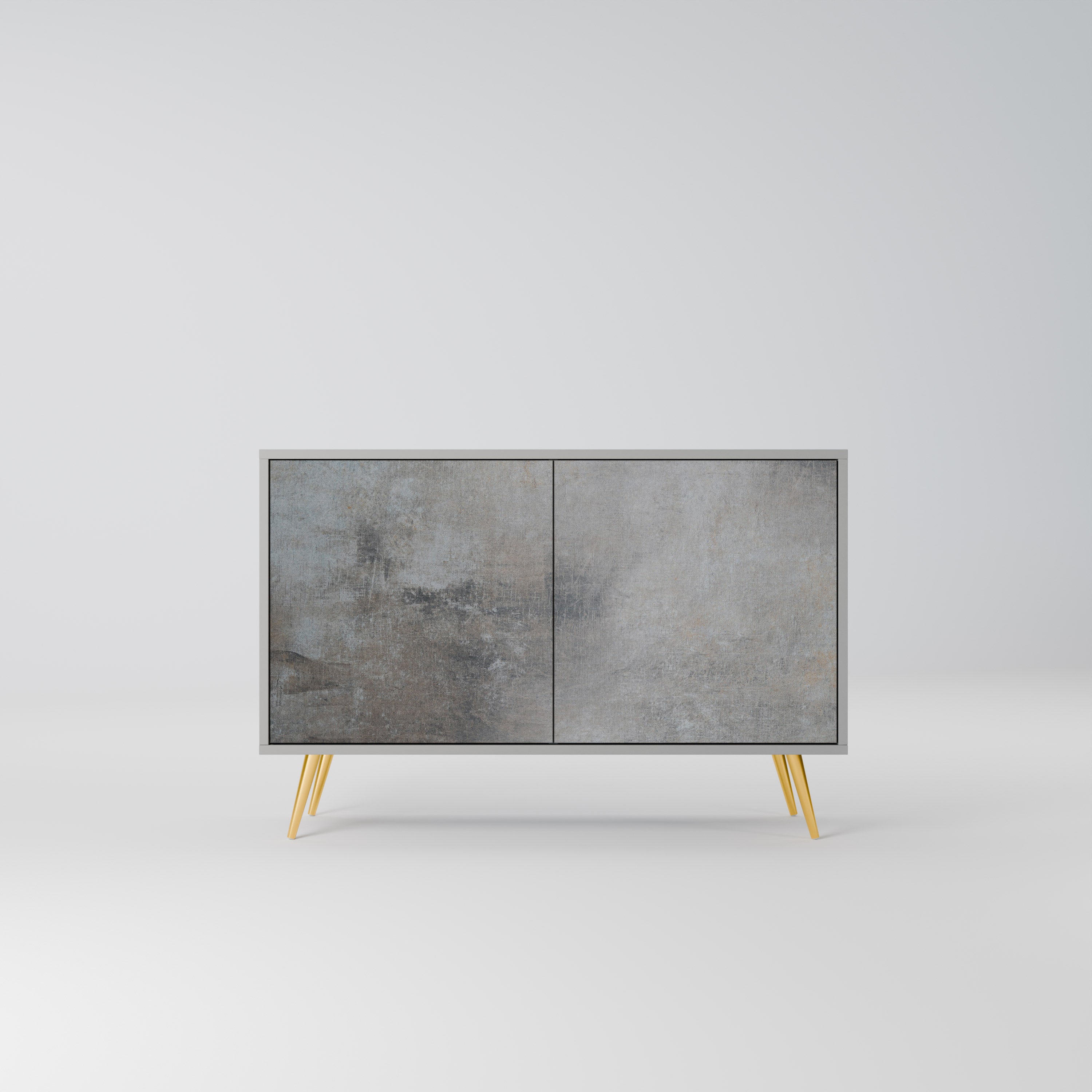 CONCRETE WALL Sideboard mit 2 Türen in Grau