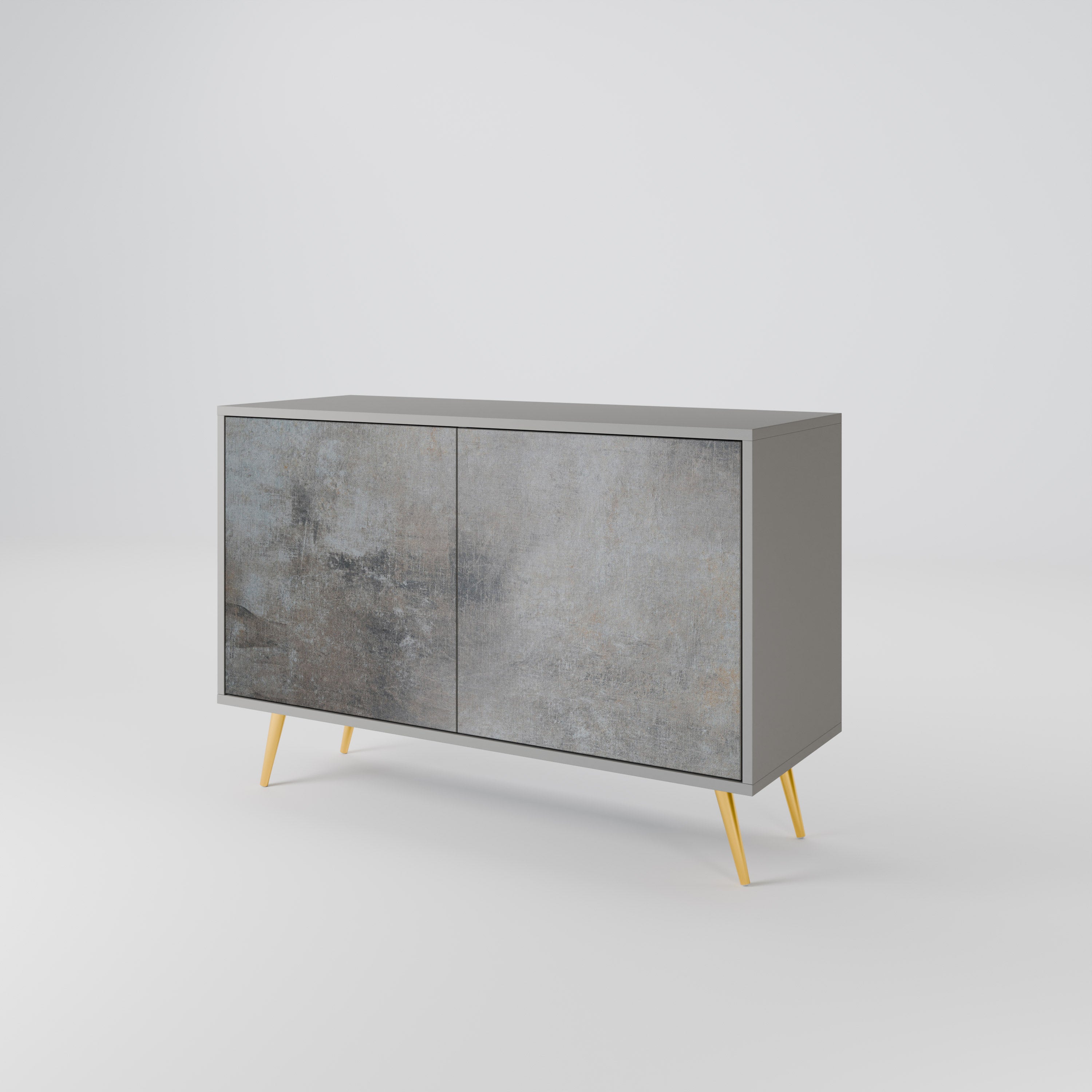 CONCRETE WALL Sideboard mit 2 Türen in Grau