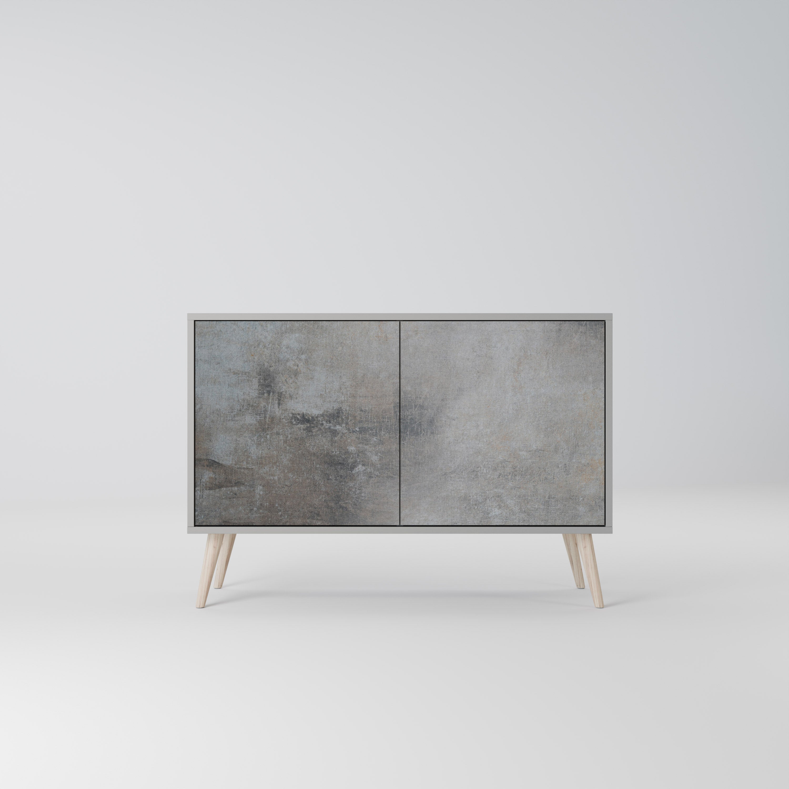 CONCRETE WALL Sideboard mit 2 Türen in Grau