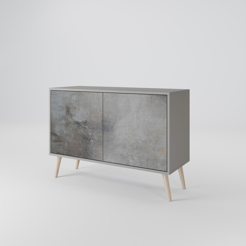CONCRETE WALL Sideboard mit 2 Türen in Grau