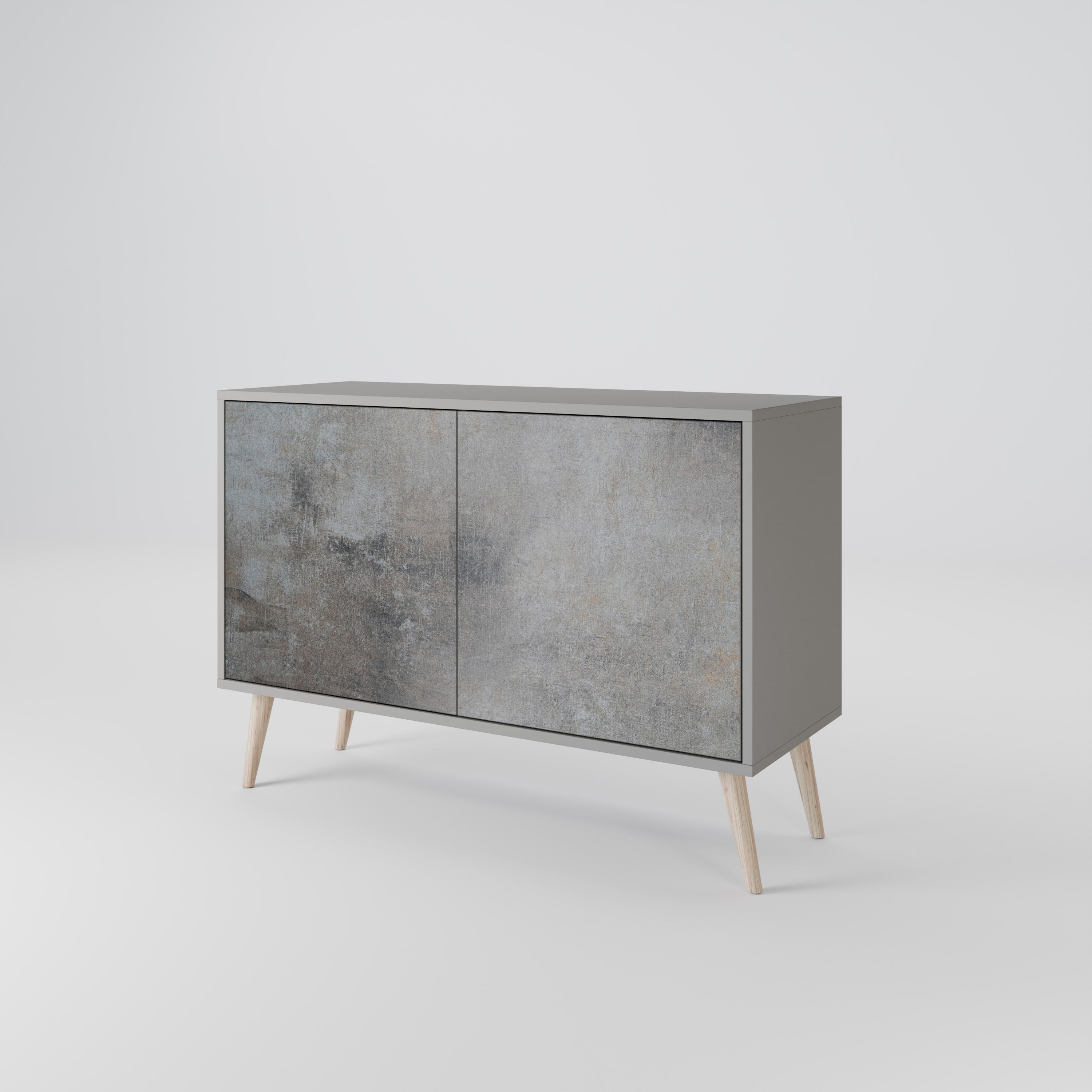CONCRETE WALL Sideboard mit 2 Türen in Grau