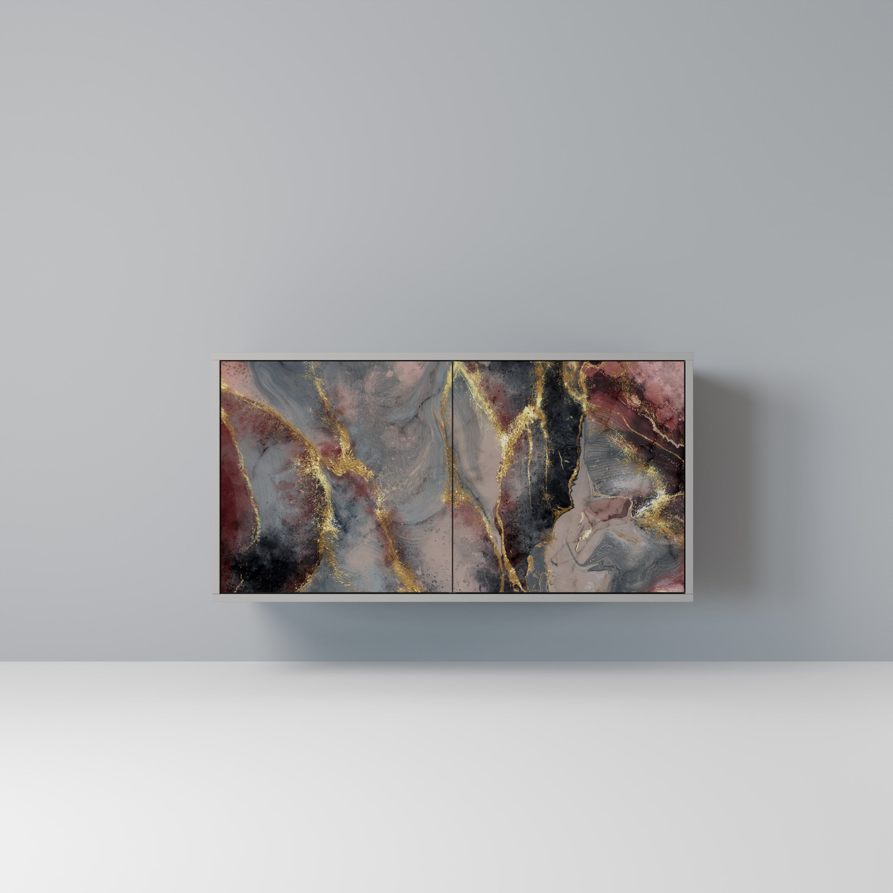 GOLDEN TIDES Sideboard mit 2 Türen in Grau