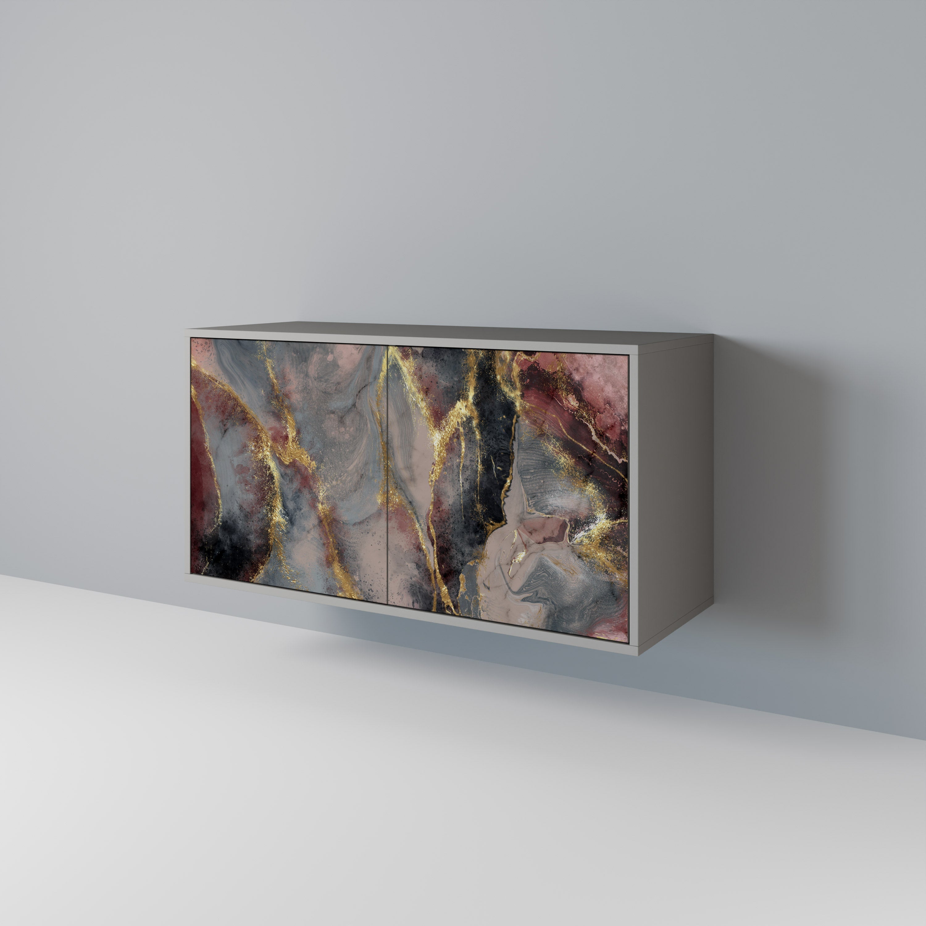 GOLDEN TIDES Sideboard mit 2 Türen in Grau