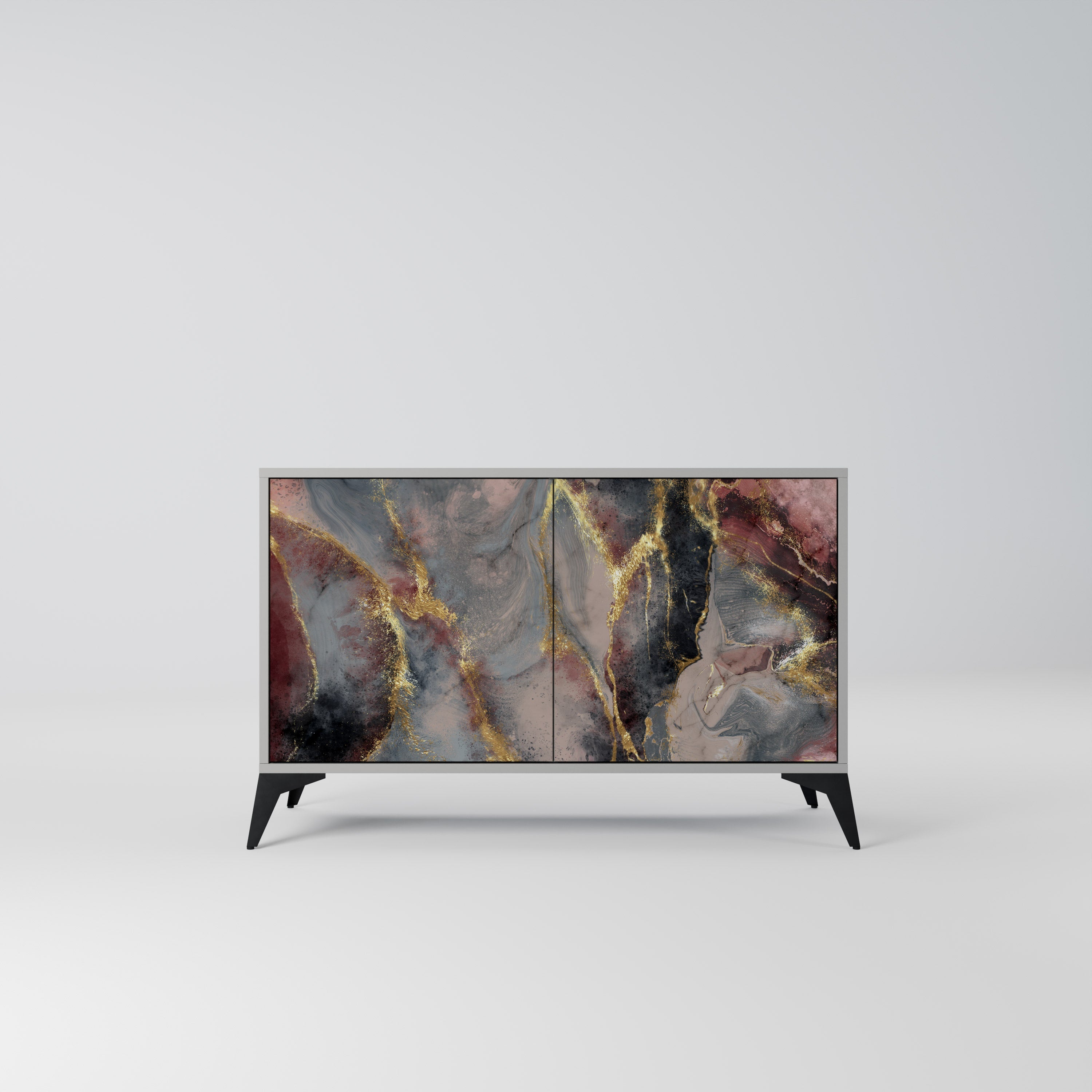 GOLDEN TIDES Sideboard mit 2 Türen in Grau