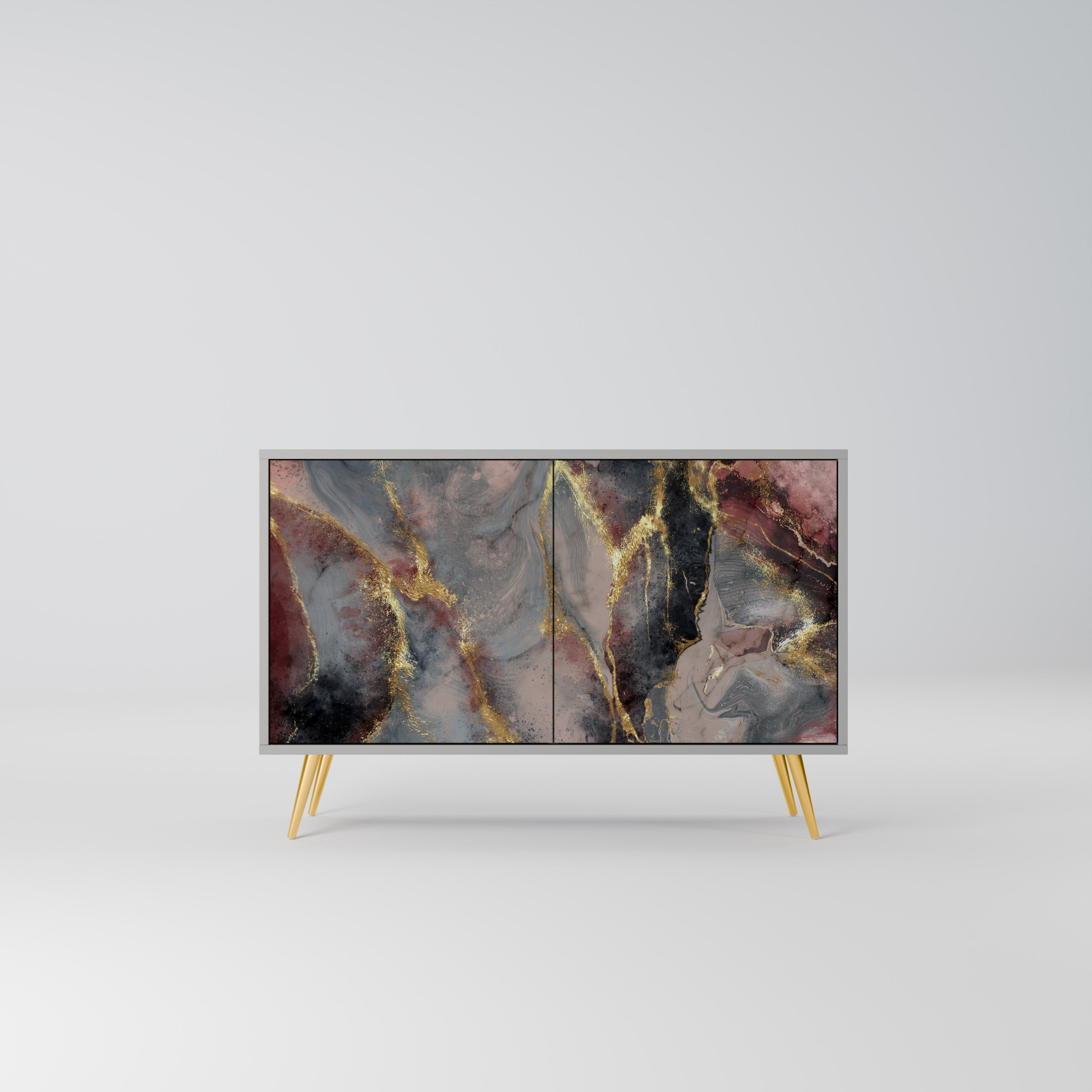 GOLDEN TIDES Sideboard mit 2 Türen in Grau