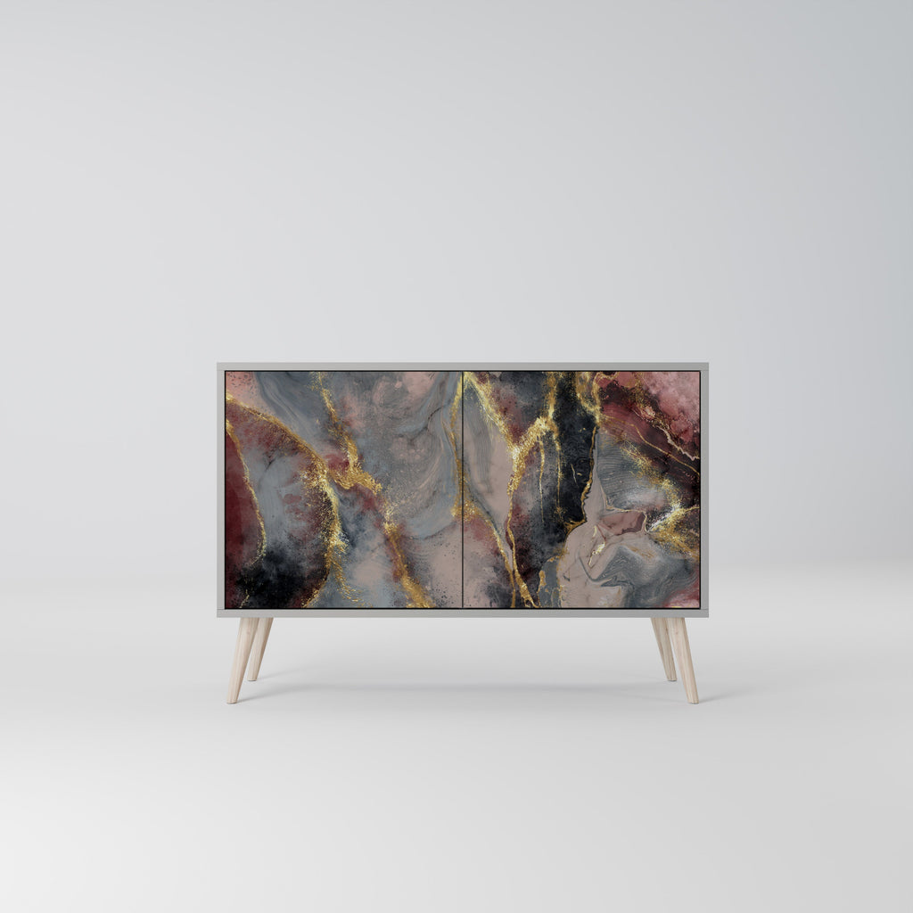 GOLDEN TIDES Sideboard mit 2 Türen in Grau