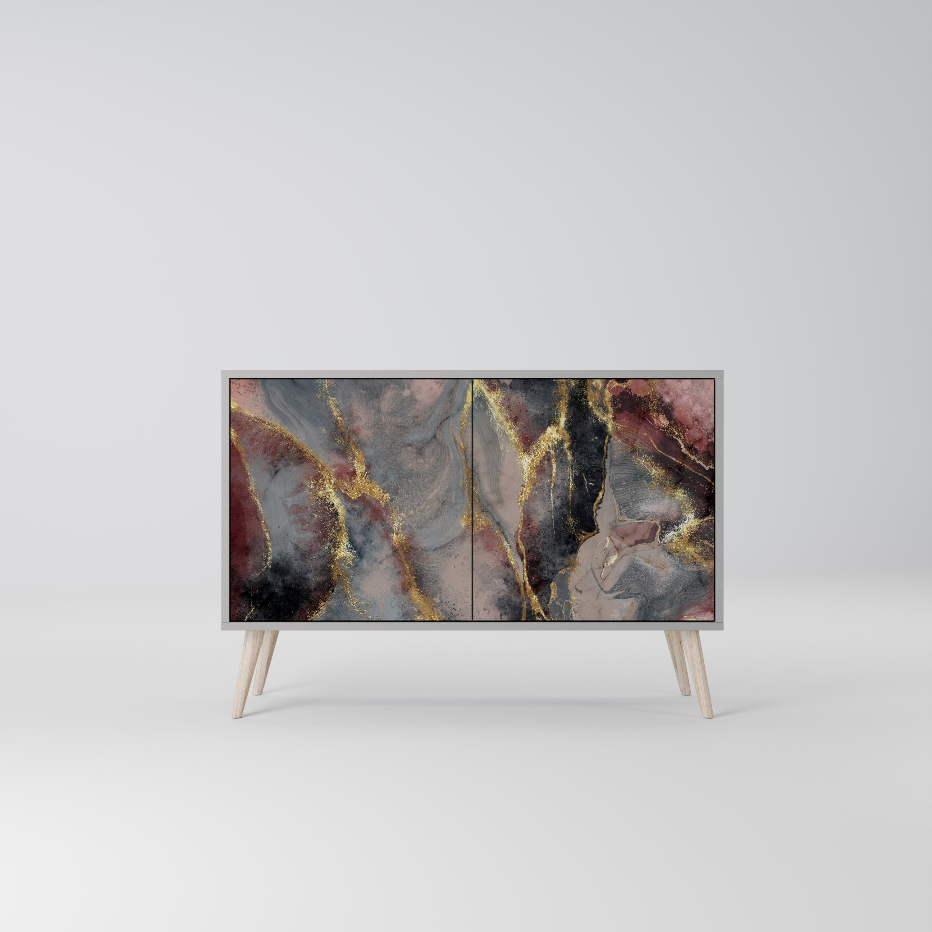 GOLDEN TIDES Sideboard mit 2 Türen in Grau