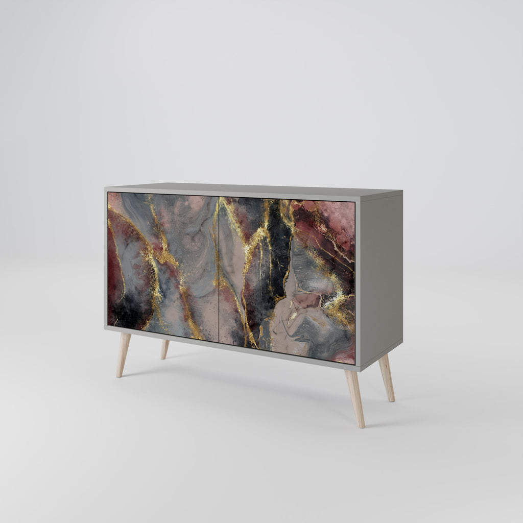 GOLDEN TIDES Sideboard mit 2 Türen in Grau