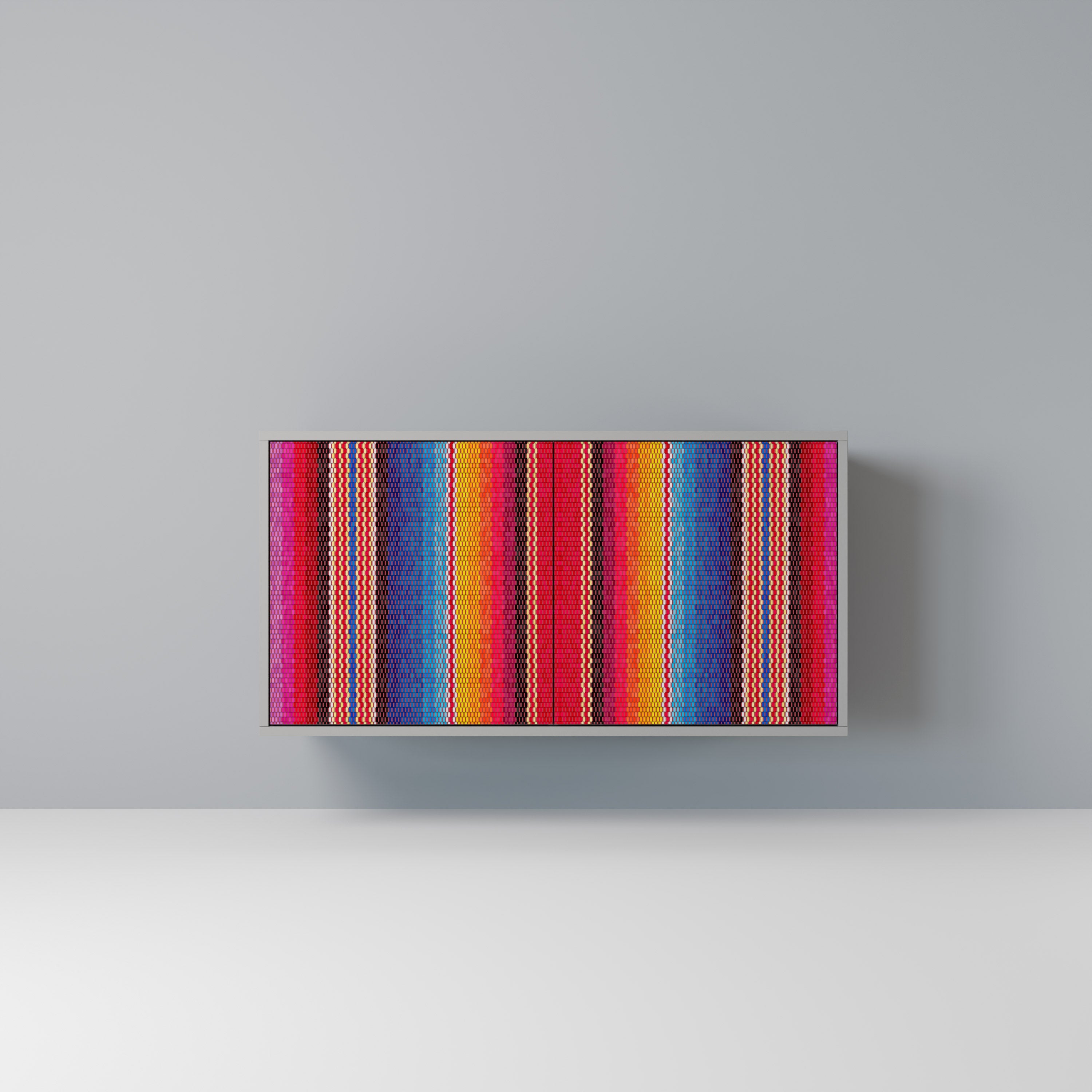 ETHNIC MEXICAN Sideboard mit 2 Türen in Grau