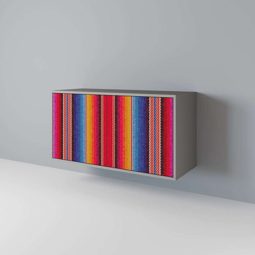 ETHNIC MEXICAN Sideboard mit 2 Türen in Grau