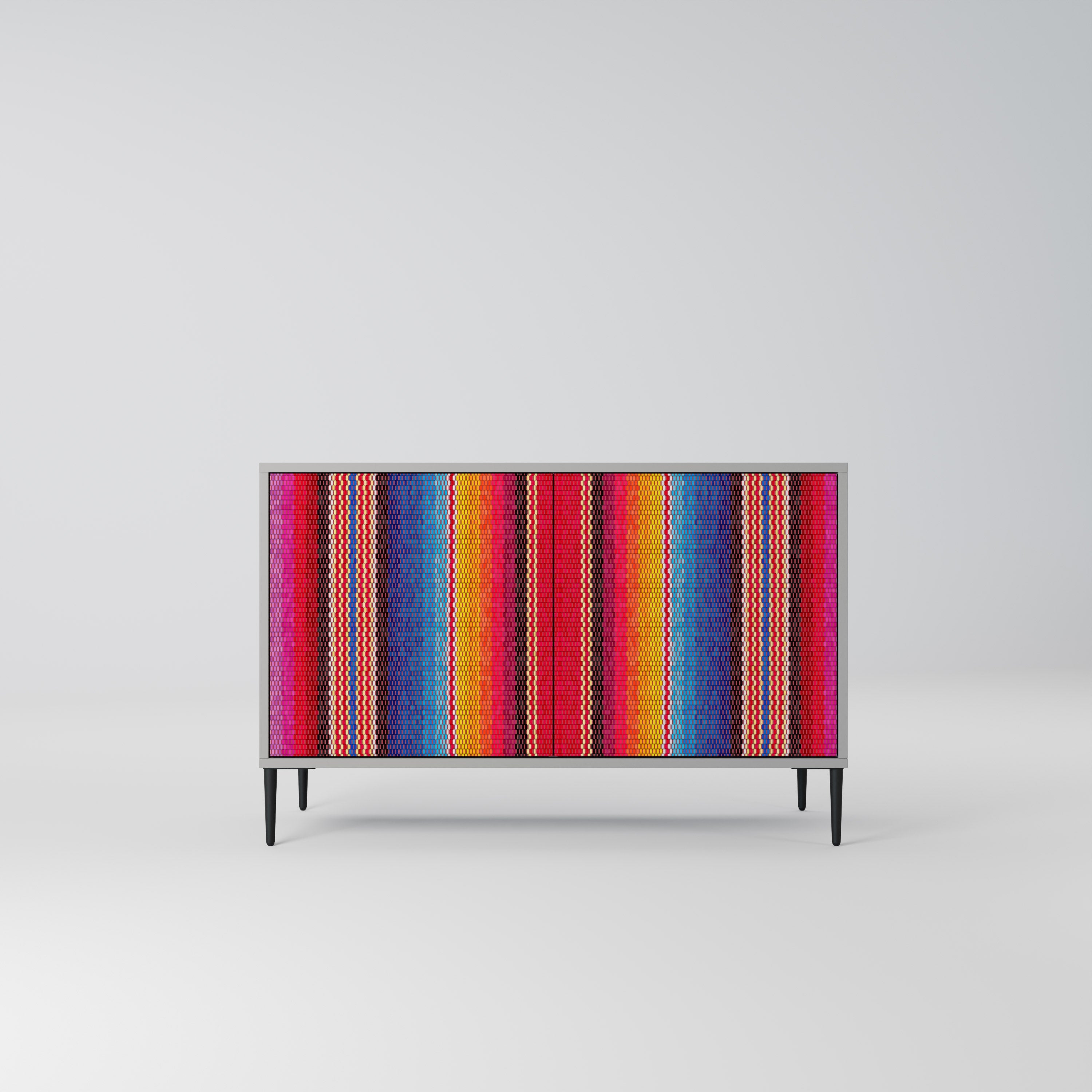 ETHNIC MEXICAN Sideboard mit 2 Türen in Grau