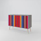 ETHNIC MEXICAN Sideboard mit 2 Türen in Grau