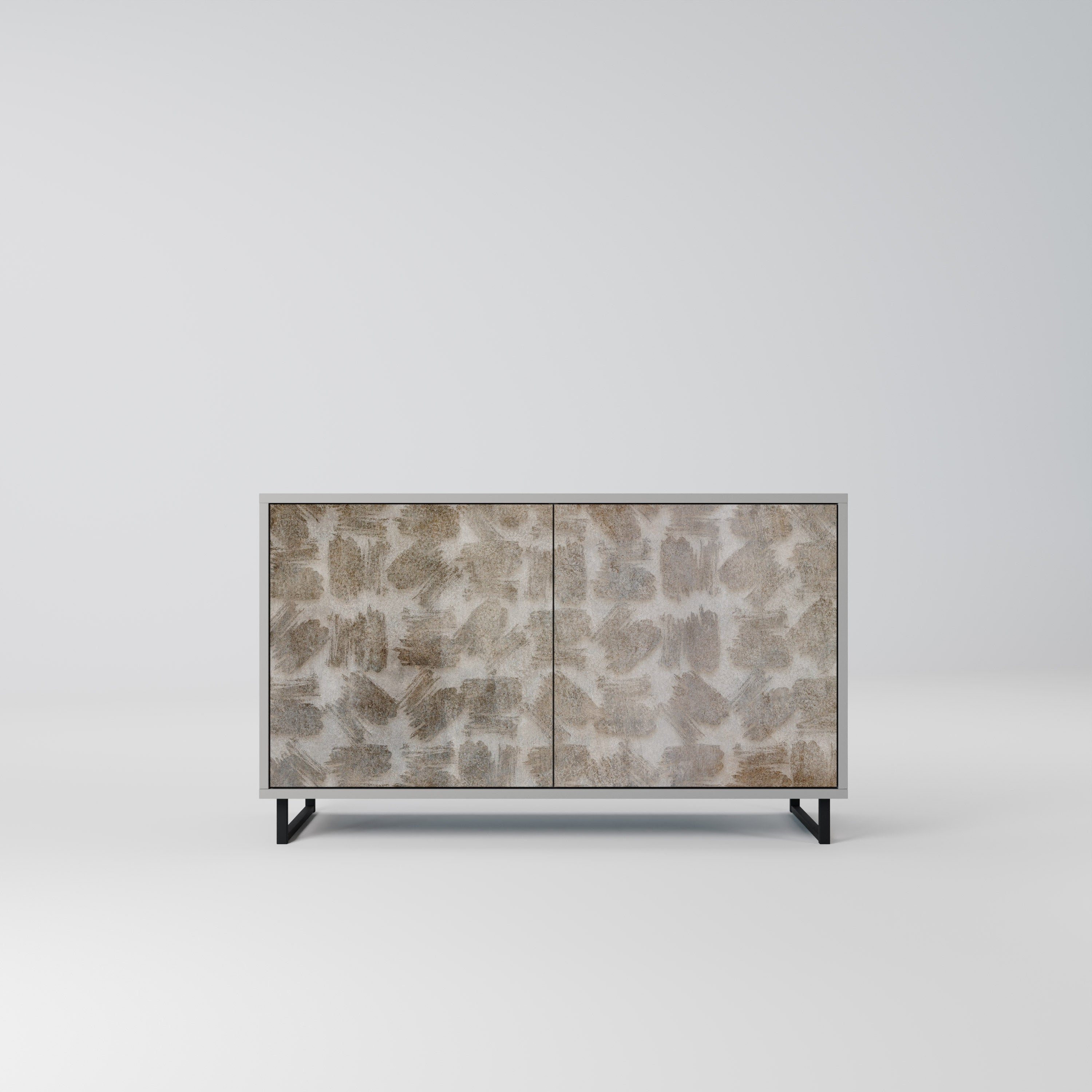 SLIGHTLY BLURRED Sideboard mit 2 Türen in Grau