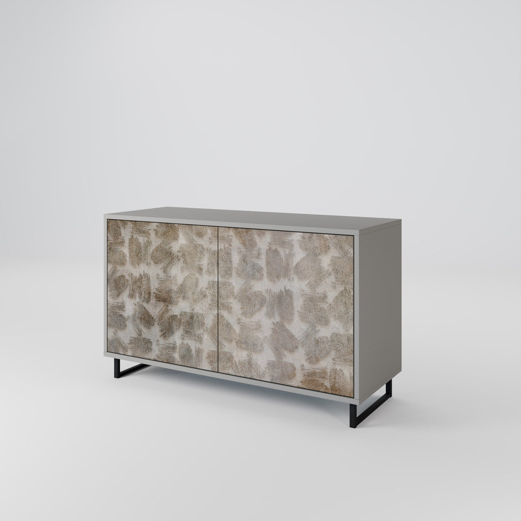 SLIGHTLY BLURRED Sideboard mit 2 Türen in Grau