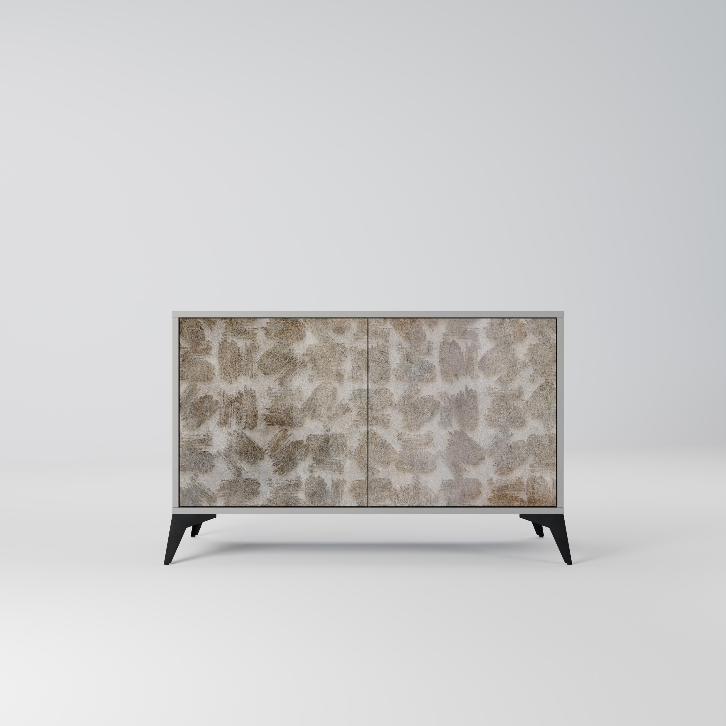 SLIGHTLY BLURRED Sideboard mit 2 Türen in Grau