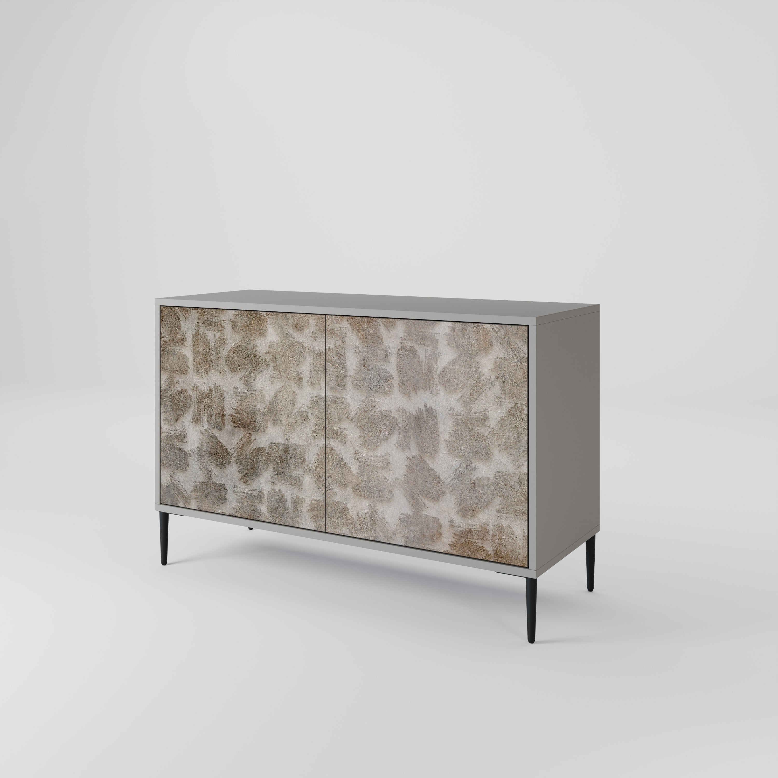 SLIGHTLY BLURRED Sideboard mit 2 Türen in Grau