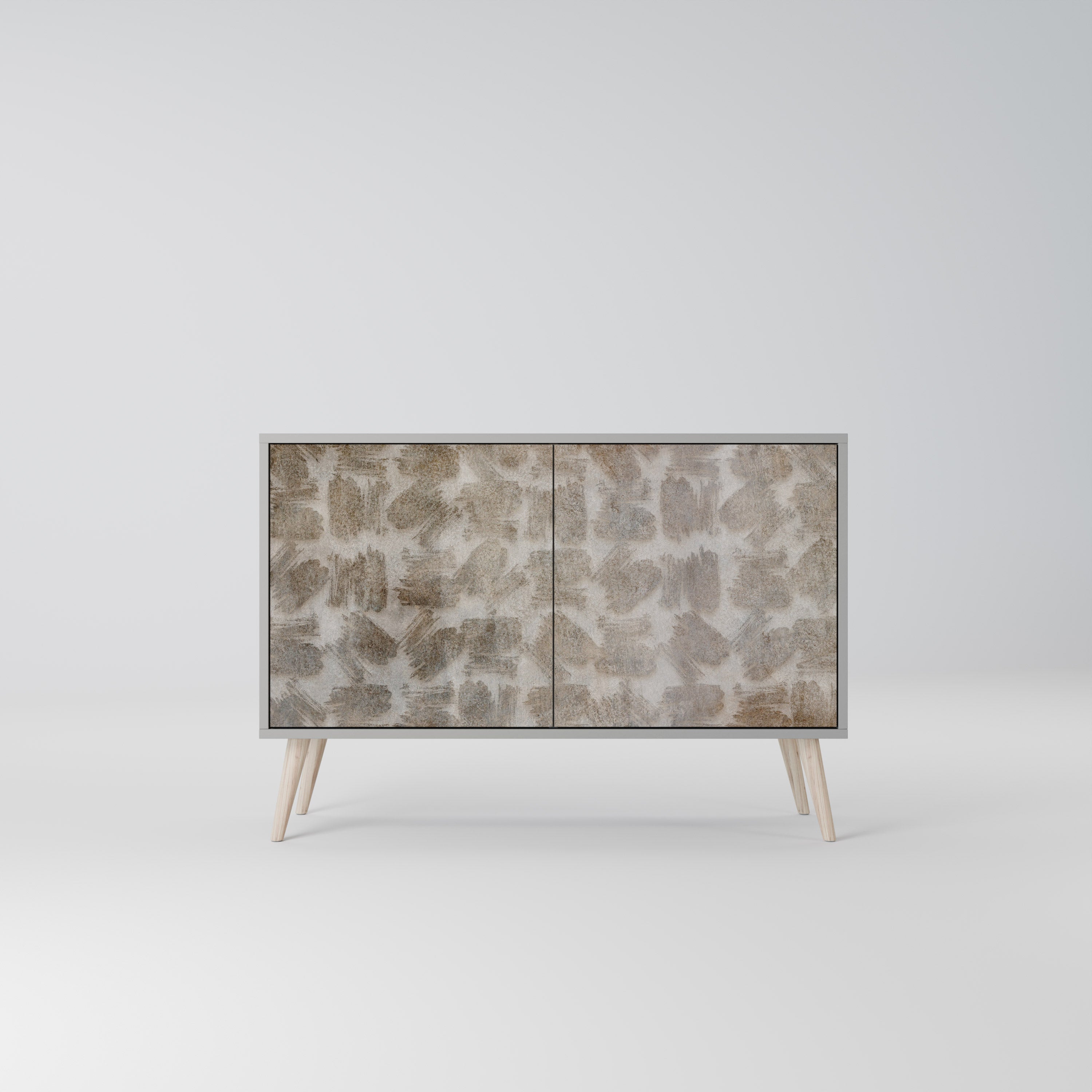 SLIGHTLY BLURRED Sideboard mit 2 Türen in Grau